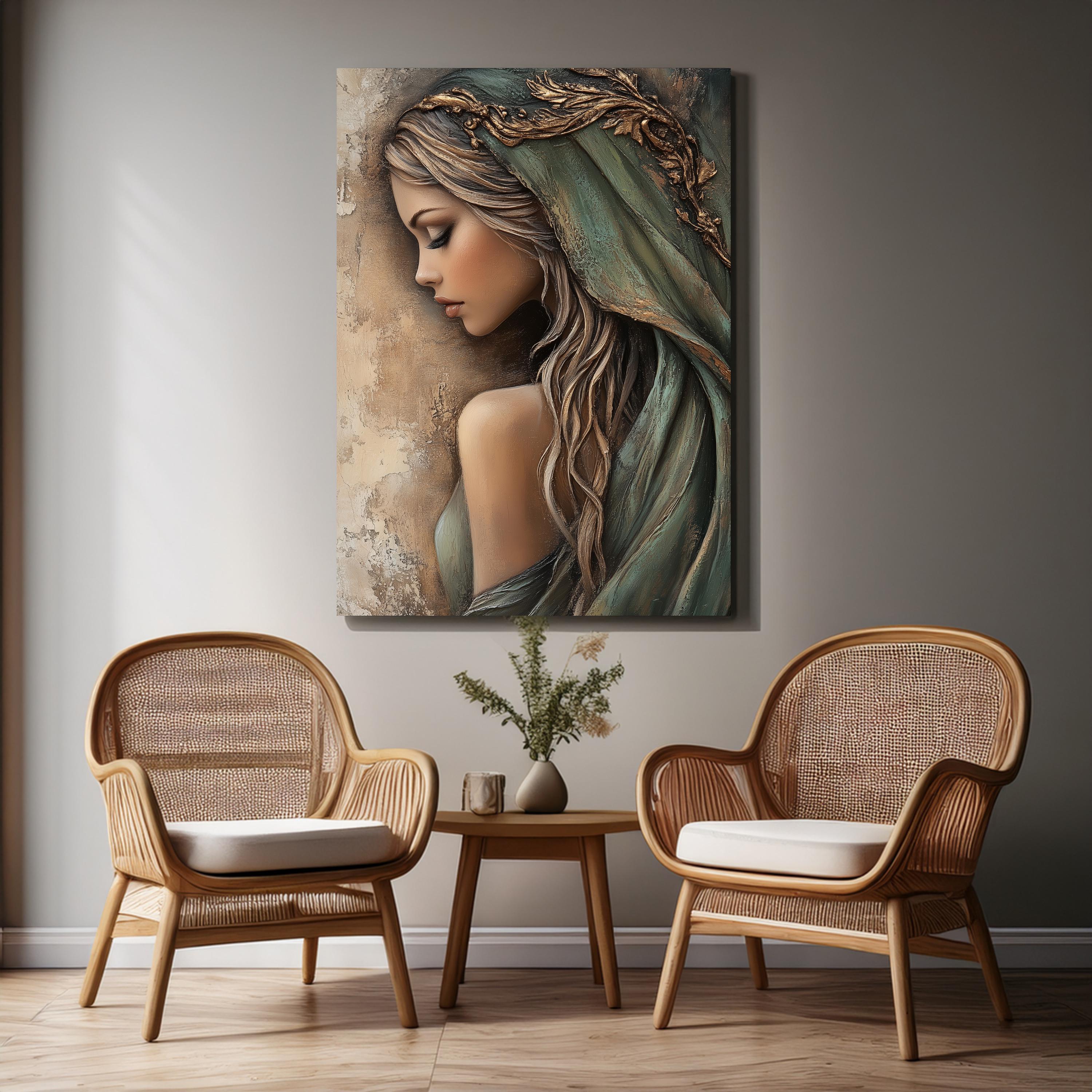 Ethereal Woman Wall Art Printable, Elegant Female Portrait (digital ...