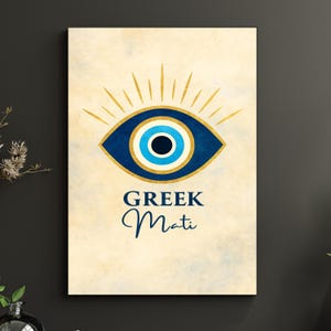 Greek Evil Eye Wall Art: Boho Home Decor (Digital Download
