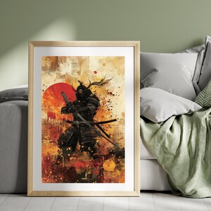 Samurai Warrior Art Print: Japanese Bushido Decor (Digital Download)