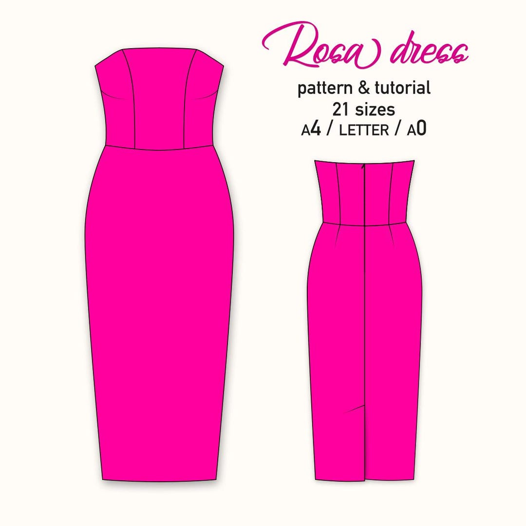 Bustier Dress Pattern| Corset Dress Pattern| Wedding Dress Pattern ...