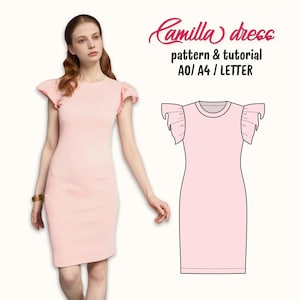 Dress pattern| women dress sewing pattern| pdf sewing pattern| prom dress pattern| wedding dress pattern| sewing pattern| Mini dress pattern