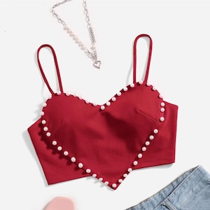 Padrão de top curto| Padrão de top com alças| Padrão de top em forma de coração| Padrão de top curto com decote quadrado| Padrão de top curto feminino| Padrão de costura em pdf|