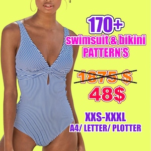 Swimsuit pattern | Bikini pattern | Bikini & Swimsuit Sewing Pattern Pack | Swimsuit PDF Pattern Bundle |Swimsuit Sewing Patterns Collection