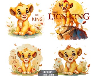 Lion King PNG Bundle, 4000x4000px, 300 DPI High Resolution, Comic Clipart, Sublimation and Print Ready, Hero, Gift, Funny PNG, T-shirt Png