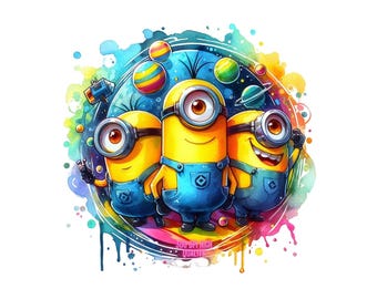 Animierter Stil PNG, 300 DPI Digital Download Clipart, niedliches Cartoon-Design für T-Shirts, Aufkleber, Sublimation, Kunsthandwerk und mehr