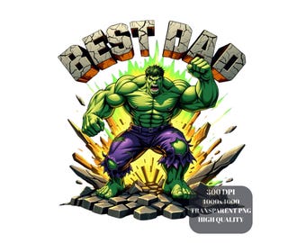 Best Dad Ever PNG, 4000x4000px, 300 DPI High Resolution, Comic Clipart, Sublimation and Print Ready, Hero, Gift, Funny PNG, T-shirt Png