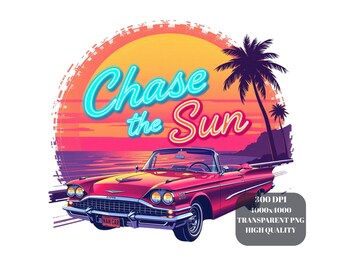 Chase the Sun Retro Vintage T-Shirt | Aesthetic Boho Sun Graphic Tee | Summer Vibes Shirt | Beach Hippie Festival Gift Idea
