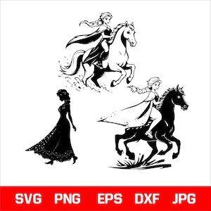 Ice Queen Inspired SVG PNG JPEG Dxf Eps | Winter Princess Clipart | Frozen Magic Design for Crafts, Shirts, Stickers, Sublimation