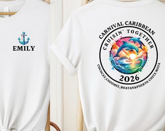Camiseta personalizada para crucero por el Caribe, camiseta a juego para toda la familia.