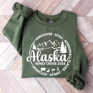 Custom Alaska Sweatshirt Shirt, Personalized Alaska Cruise Shirt, 2024 Alaska Cruise T-Shirts, Family Name Vacation, Matching Cruise Tee