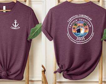 Custom Caribbean Cruise Sweatshirt and T-shirt, Family Matching Cruise Shirt, Front Back Custom Family Cruise Shirts