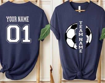 Custom Soccer Shirt, Personalized Soccer T-Shirt, Soccer shirt with team name, name and Number, Soccer Mom Shirt, Soccer Team Gifts