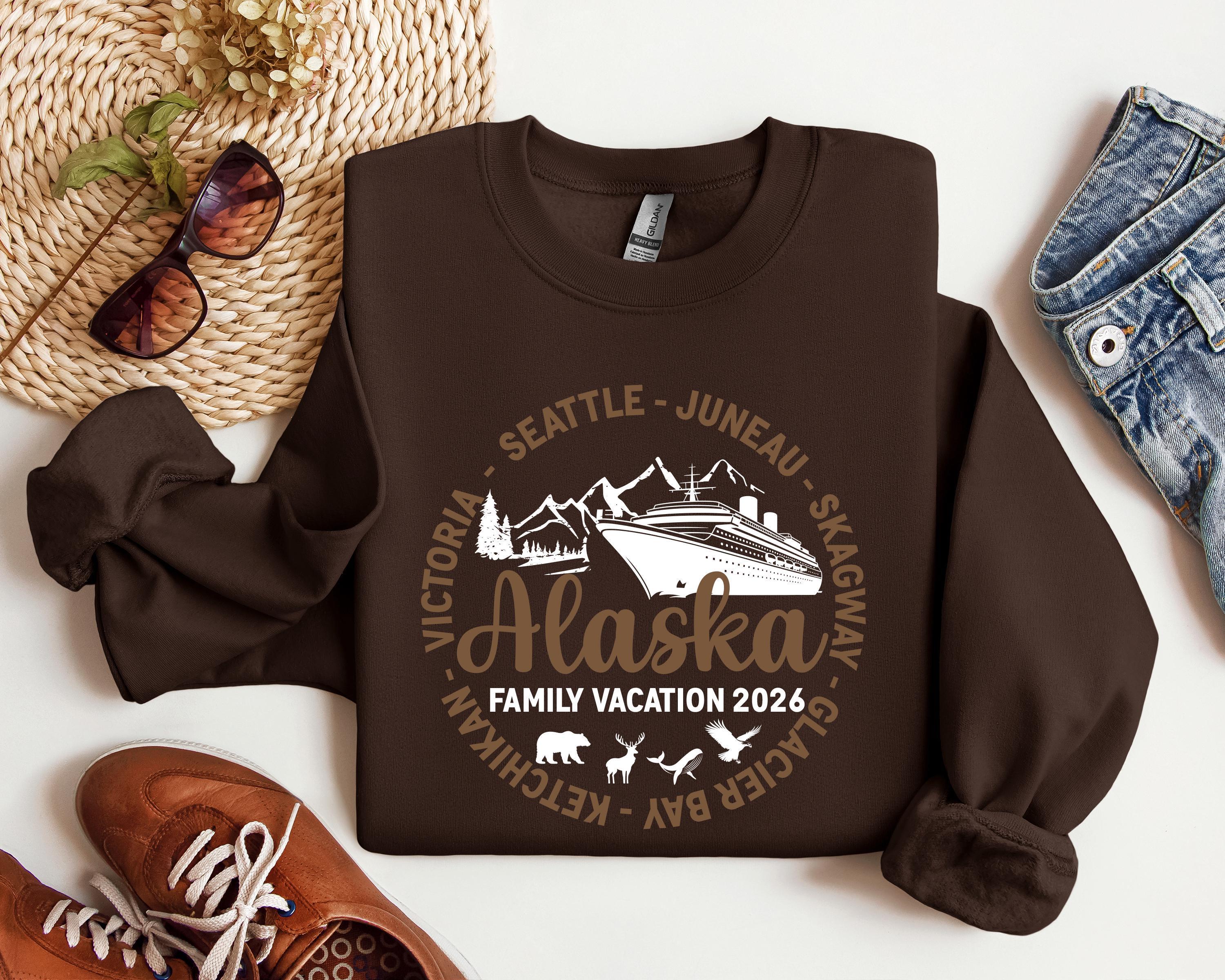 Custom Alaska Cruise 2026 Sweatshirt, Alsaka Hoodie With Personalized ...