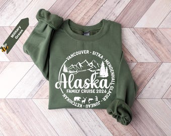 Custom Alaska Sweatshirt Shirt, Personalized Alaska Cruise Shirt, 2026 Alaska Cruise T-Shirts, Family Name Vacation, Matching Cruise Tee