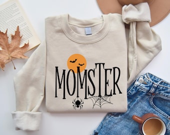 Momster Halloween Sweatshirt, Momster Shirt, Halloween Sweatshirt for Women, Halloween Sweatshirt for Mom, Halloween Gift For Mama