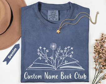 Comfort Colors® Book Club Personalized Shirts,Custom Bookish Shirt,Custom Book Club Shirt, Personalized Bookish Shirt, Reading Lover T-Shirt