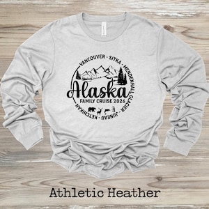 Cozy Custom Alaska Long Sleeve Shirt, Alaska Cruise Long Sleeve Unisex Youth Toddler Long Sleeve Shirt,Personalized 2026 Alaska Cruise Shirt image 7