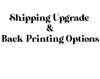Shipping Upgrade&Back Printing Upgrade
