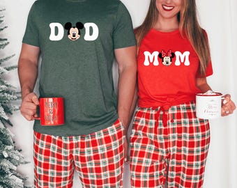 Minnie Mom Mickey Dad T-shirt, Disney Trip Shirt, Disney Mama Shirt,Mickey Mouse Dad Shirt, Minnie Mouse Mom Tee, Fathers-Mothers Day Gift