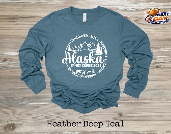Cozy Custom Alaska Long Sleeve Shirt, Alaska Cruise Long Sleeve Unisex Youth Toddler Long Sleeve Shirt,Personalized 2026 Alaska Cruise Shirt