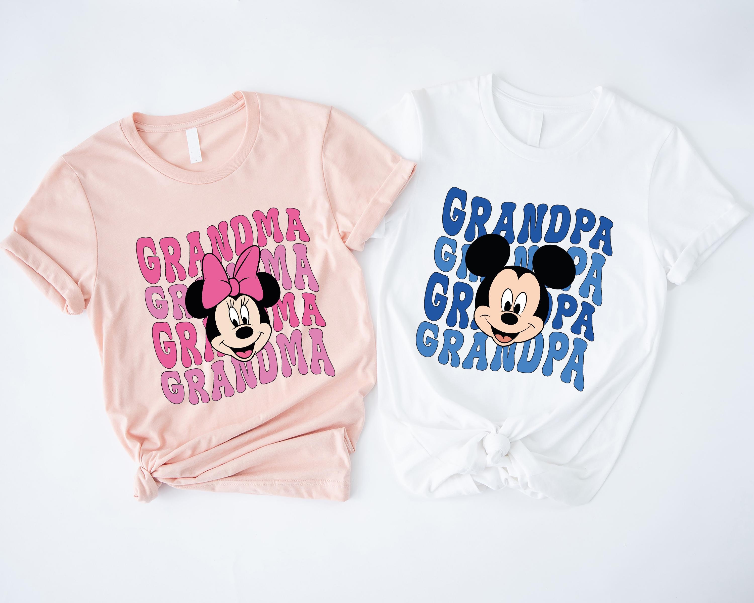 Disney Grandma Shirt, Disney Grandpa Grandma Shirt, Mickey Minnie Couple Tee, Vacation Shirt, Disneyland Trip Shirt,Family Disney Trip Shirt