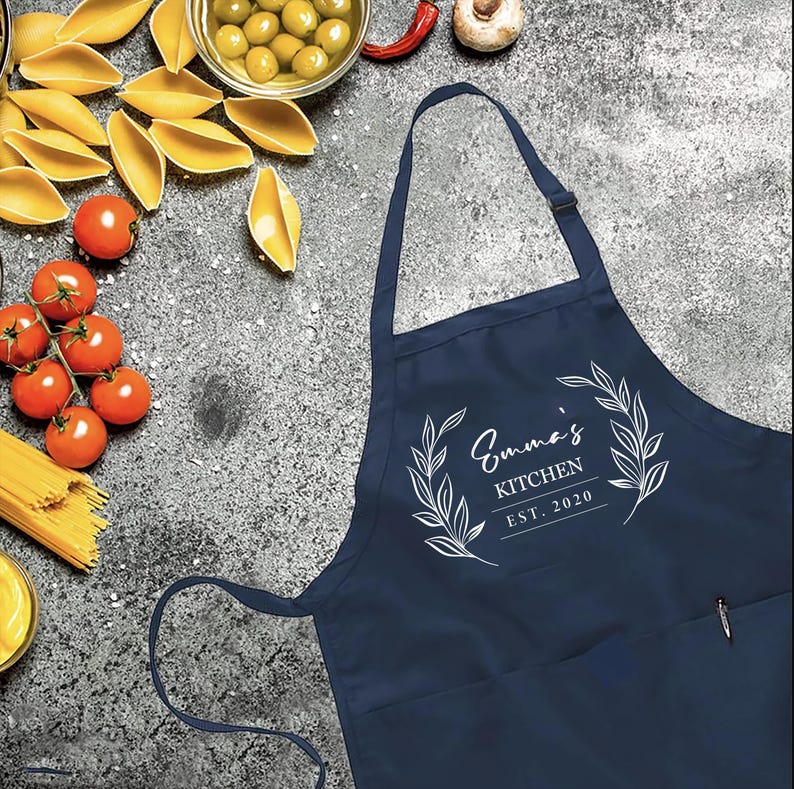 Custom Kitchen Apron, Personalized Kitchen Gift, Anniversary Kitchen ...