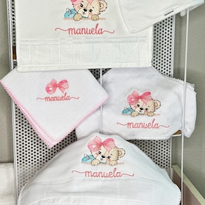 Personalized Embroidered Hooded Towel, Bib, Burp Cloth, Hand towel, Washcloth for Babies, Toddlers and Infants, multiple designs available.