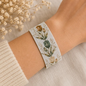 Pulsera de verano vintage, patrones modernos para telar de cuentas, pulsera peyote, elegante gargantilla, descarga en PDF Miyuki Delica 11/0