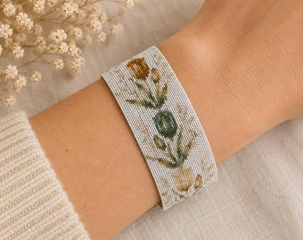 Vintage Summer  Bracelet Modern Bead Loom Patterns, Peyote Bracelet Elegantes  Armband choker PDF Download  Miyuki Delica 11/0