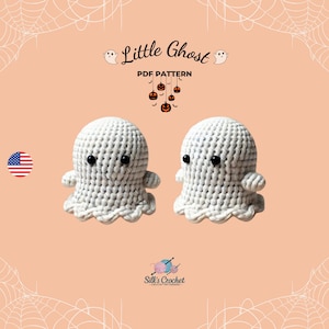 Little Ghost Halloween Crochet Pattern,  Little Ghost Crochet Pattern,  Cute Halloween Amigurumi, Cute Ghost Pattern, PDF PATTERN