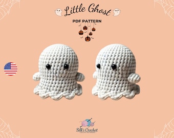 Little Ghost Halloween Crochet Pattern,  Little Ghost Crochet Pattern,  Cute Halloween Amigurumi, Cute Ghost Pattern, PDF PATTERN