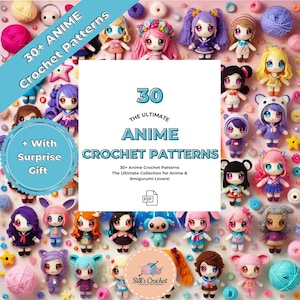 30 Anime Amigurumi Häkelanleitung Bundle - PDF Häkelanleitungen | Kawaii Amigurumi | Süß & einfach für Anfänger zu häkeln