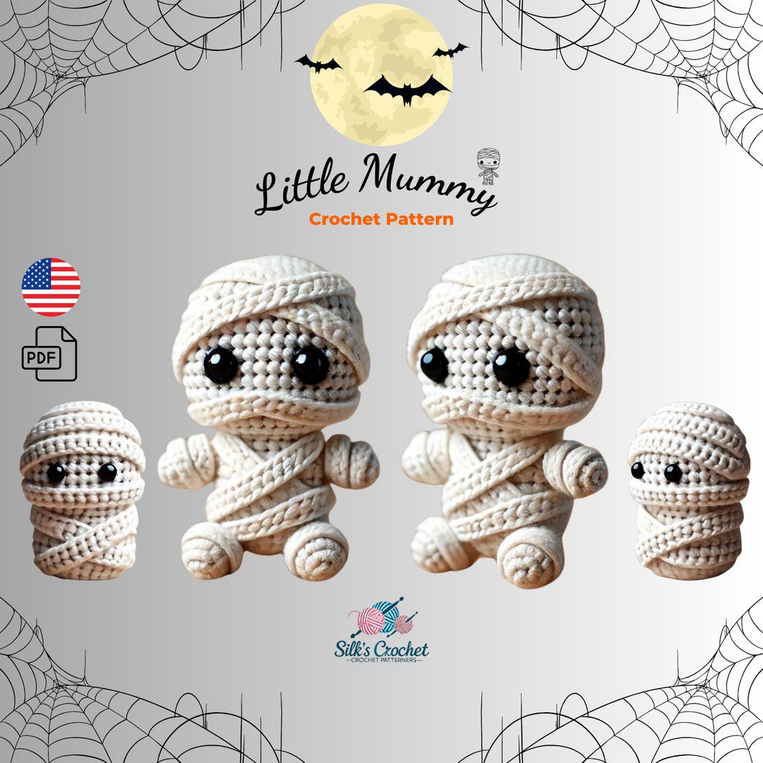 Mummy Pattern Little Mummy Halloween Amigurumi Crochet Pattern,cute Halloween ...