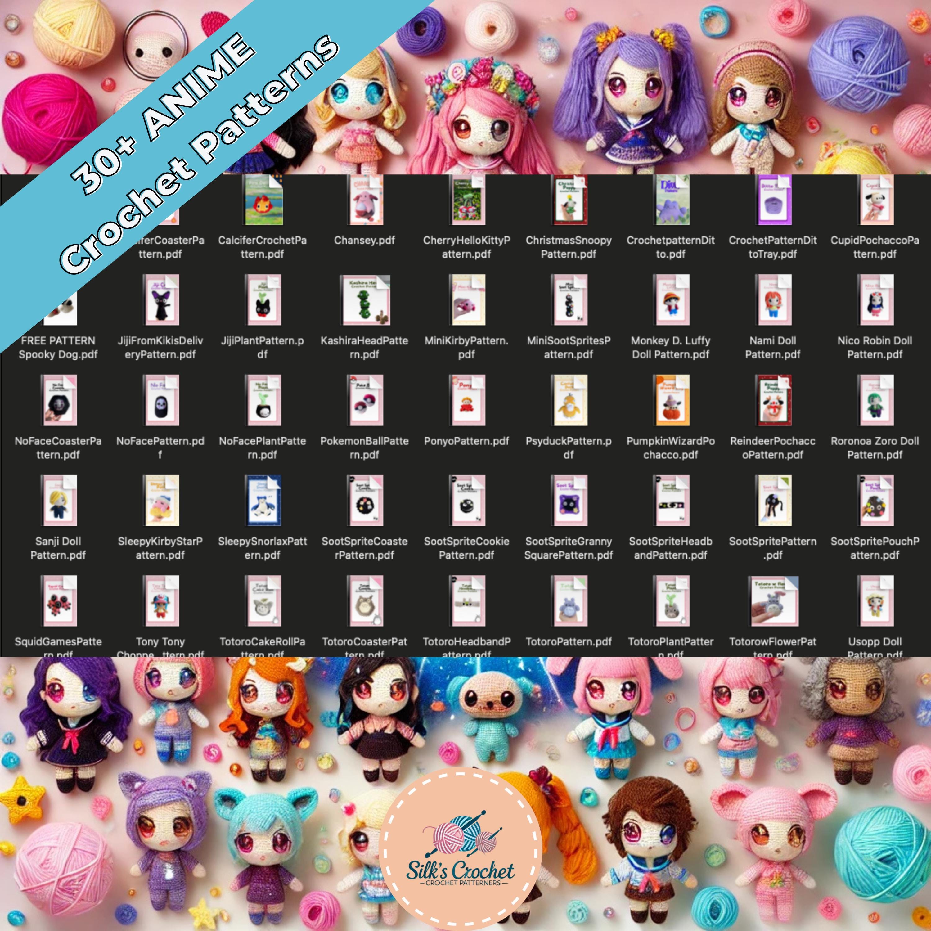 30 Anime Amigurumi Crochet Pattern Bundle - PDF Crochet Patterns ...