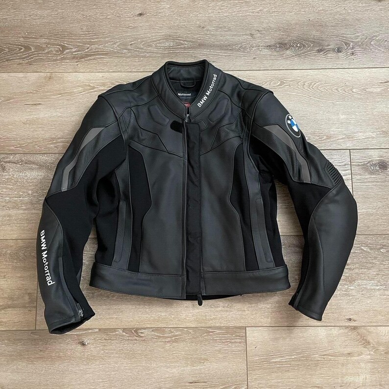 BMW Motorrad Black Racing Motorcycle Riding Gear Motorbike Cowhide ...