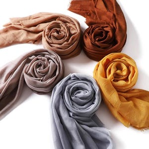 Women Muslim Crinkle Hijab Scarf Soft Cotton Headscarf Wrap Hijab Musulman