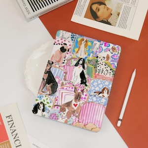 Cute Pink Doge Paint iPad Case,Custom iPad Case,iPad 10/9/8th Gift,iPad Pro 2024/2021,iPad Air 11/13&quot; 2025/2024,iPad Mini Cover For 7.9/8.3&quot;