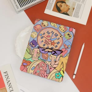 Coque pour iPad avec personnages de dessins animés,Coque pour iPad personnalisée,Cadeau iPad 10/9/8/7e,iPad Pro 2024/2021,iPad Air 11/13" 2025/2024,Mini housse pour iPad 7,9/8,3"
