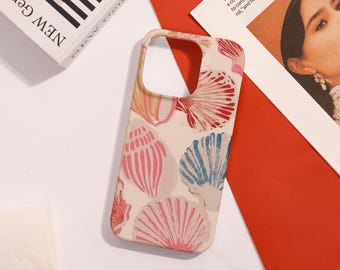 Colorful Seashells Hard iPhone Case,Cover for iPhone 17 16 15 14 13,iPhone Pro SE X Xs XR Plus Mini Case,iPhone Air/16e,Personalized Gift
