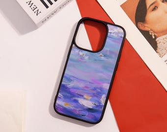 Purple Watercolor Painting Soft iPhone Case,Cover for iPhone 17 16 15,iPhone Pro SE X Xs XR Plus Mini Case,iPhone Air/16e,Personalized Gift