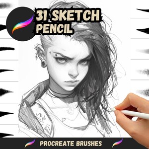 Procreate Brushes: Sketch & Doodle, 40 pennpenslar för anime, manga, serietidningar och alla konststilar