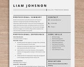 Professional Sales Resume Template | ATS-Friendly, Corporate Design