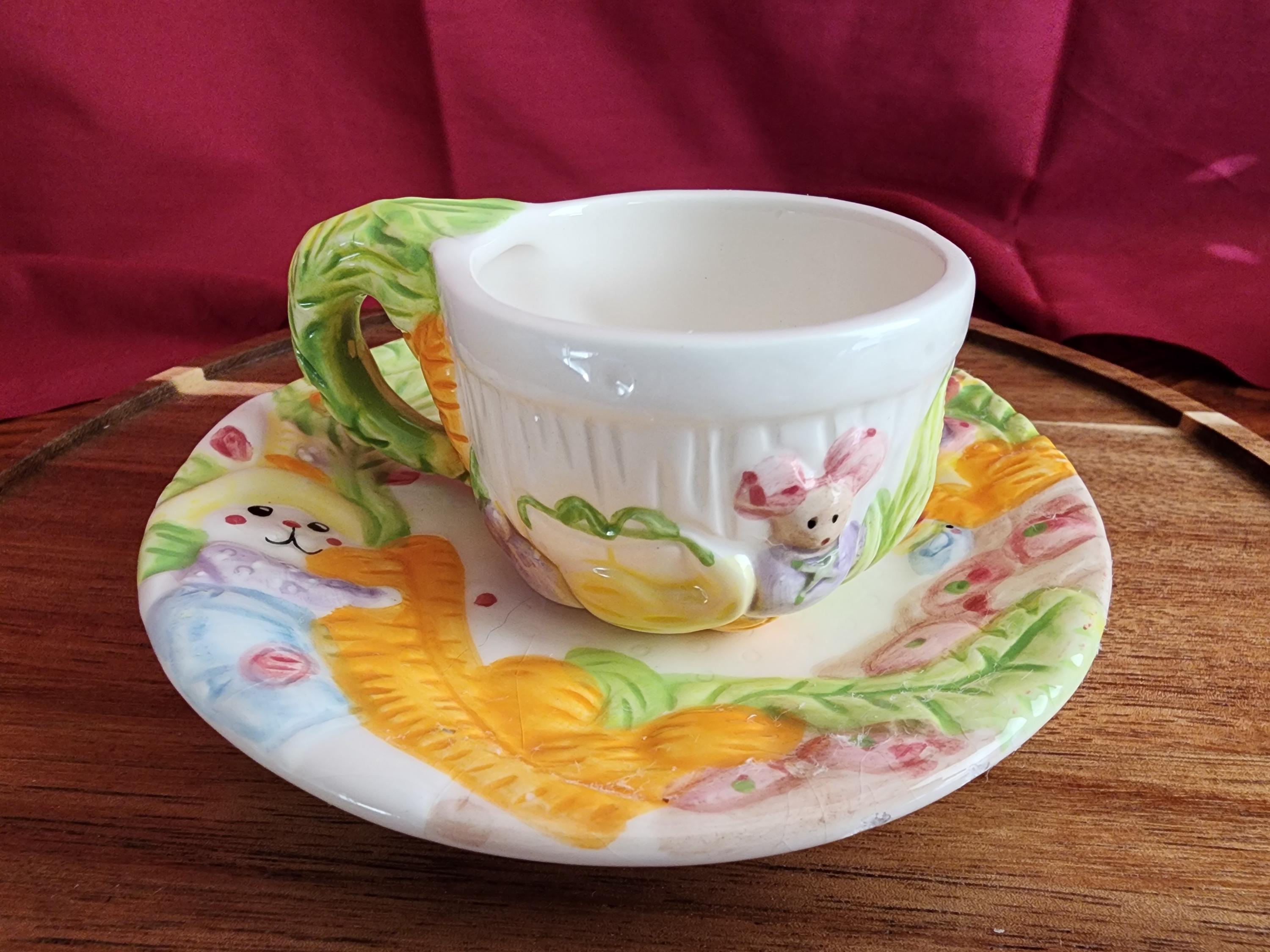 Vintage Bunny Garden Party Tea Set Springtime Floral Easter 1995 - Etsy