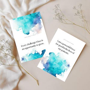 25 Uplifting Affirmations for Female Healthcare Workers | Digital Download | EmpowerHER with Positive Mindset Cards