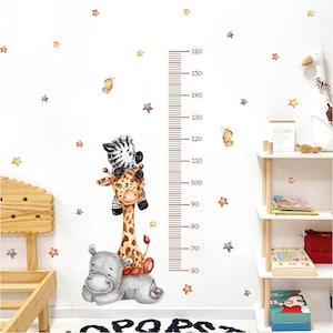Wandtattoo Giraffe, Wachstumstabelle Wandtattoo, Kinderzimmer Dekor