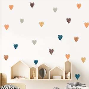 Cartoon Cute Stars Hearts Wall Stickers Nursery Wall Decals Sticker Children Kids Girls Baby Room Interior Home Decor