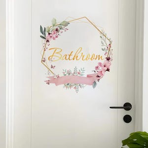 Groene Planten Bloem Mannen en Vrouwen Muursticker voor Badkamer Decoratie Vinyl Home Decals Waterdichte Deurstickers