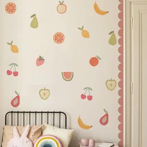 Cartoon Kreative Obst Kirsch Zitrone Wandaufkleber Kinderzimmer Wand Kunst Aufkleber Kinderzimmer Küche Restaurant Vinyl Wohnzimmer Wohnkultur