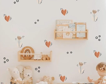 Heart Rainbow Nursery Wall Decals - Girls Room Decor