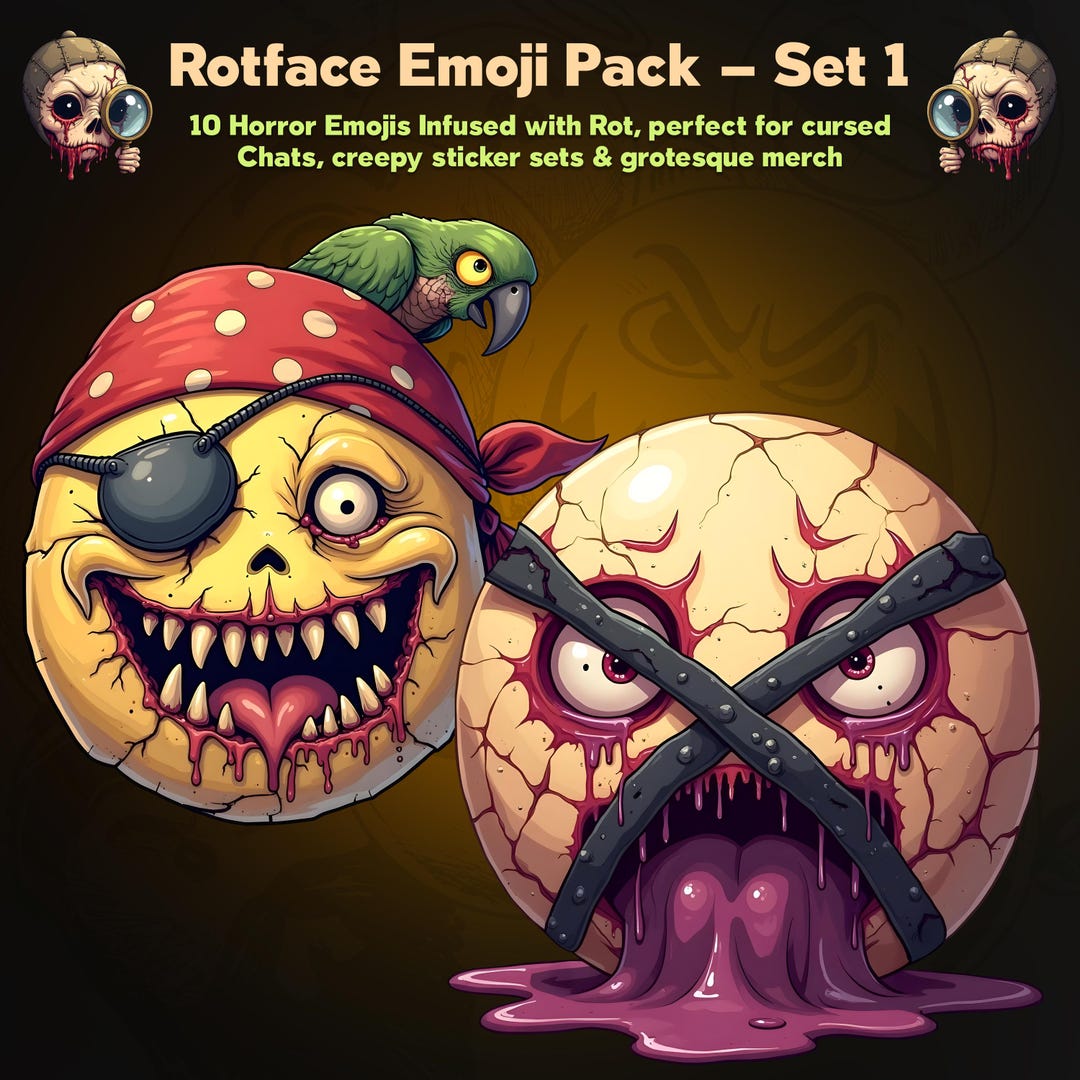 Rotten Emoji PNG Pack Vol.1 | Moldy Faces Png, Decay Expressions Png ...